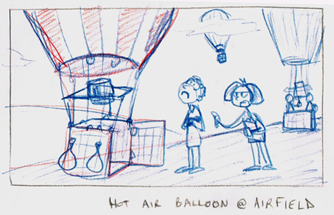 Set in a hot air balloon