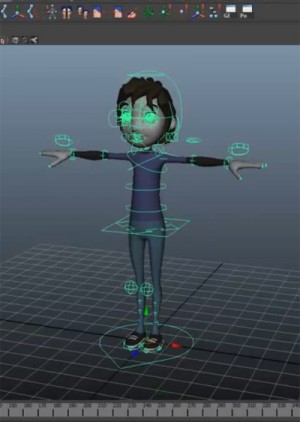 The Eleven Rig in T-pose from 11secondclub.com right after being imported