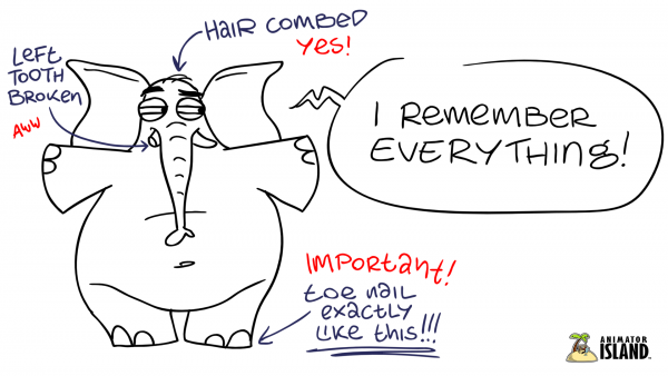 Illustration: Elephants in T-pose remember everything... just like they always do