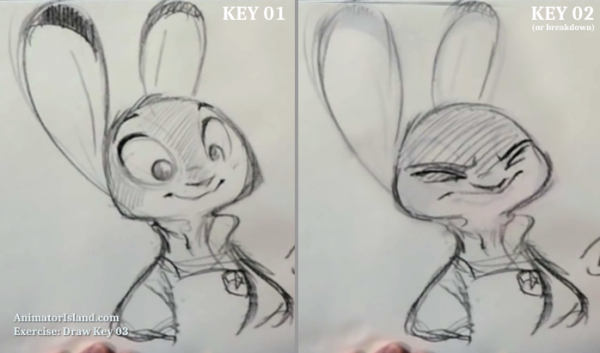 Animation and Drawing Exercise: Judy Hopps Keyframe